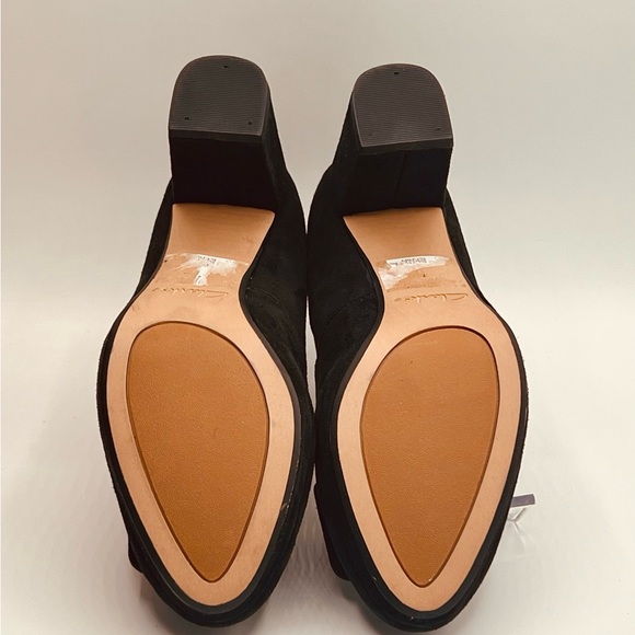 CLARKS NWOT Narrative 2.5” Heel Black Suede Pumps W/Clip EU 37 US 6.5 - Picture 6 of 9